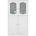 Freestanding Bathroom Storage Cabinet with 2 Drawers & Adjustable Double-Door Cupboard